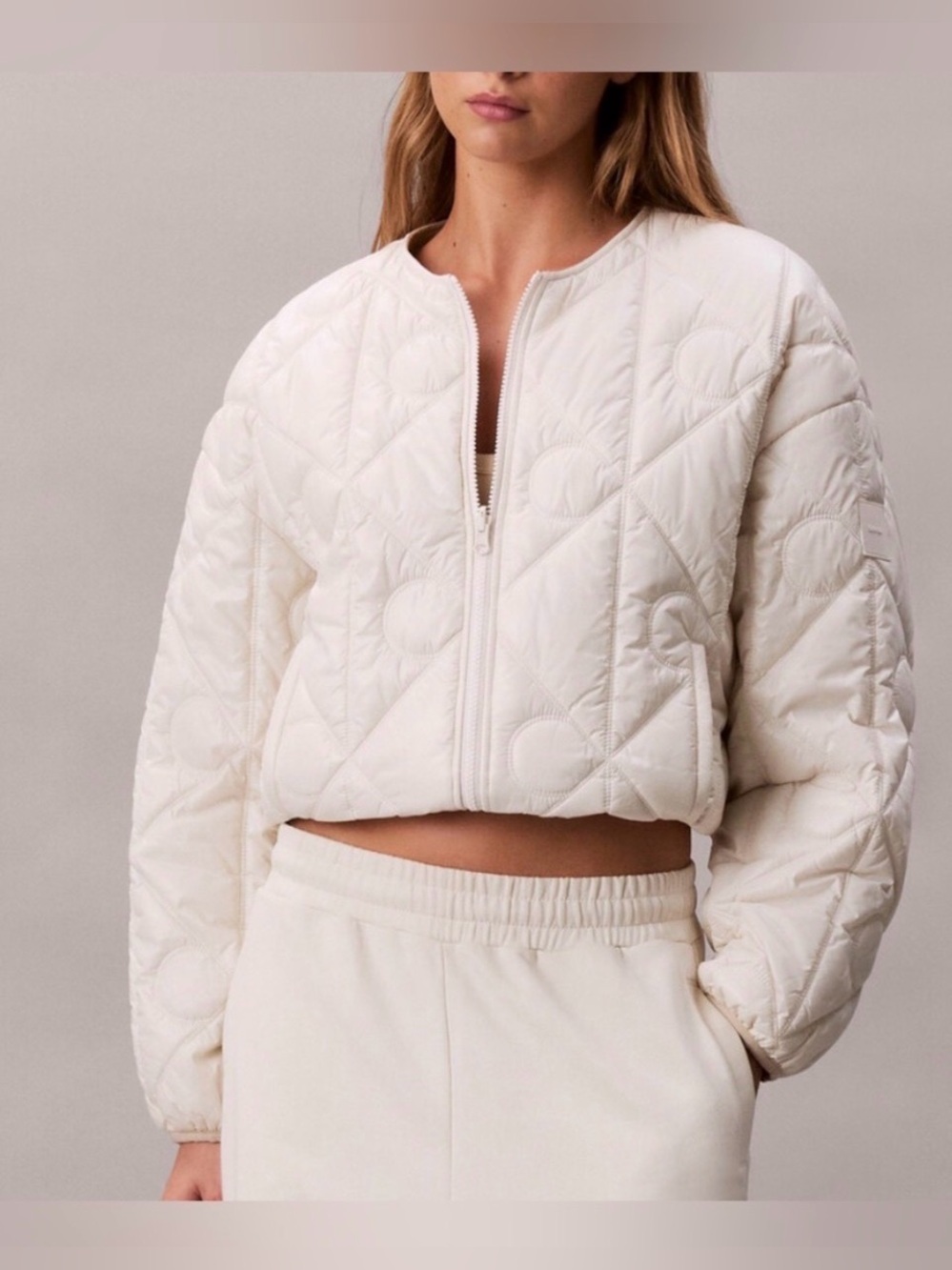 Calvin Klein reversible puffer jacket cream